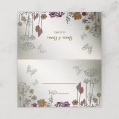 Bruiloft Kleurrijke Tuin Bloemen Vlinders (Buitenkant ongevouwen)