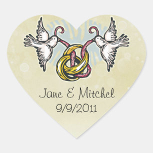 Bruiloft klokken Stickers