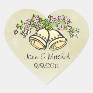 Bruiloft klokken Stickers