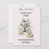 Bruiloft klokken Waterverf bruiloft uitnodiging (Voorkant)