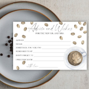 Bruiloft koffie advies en wensen briefpapier
