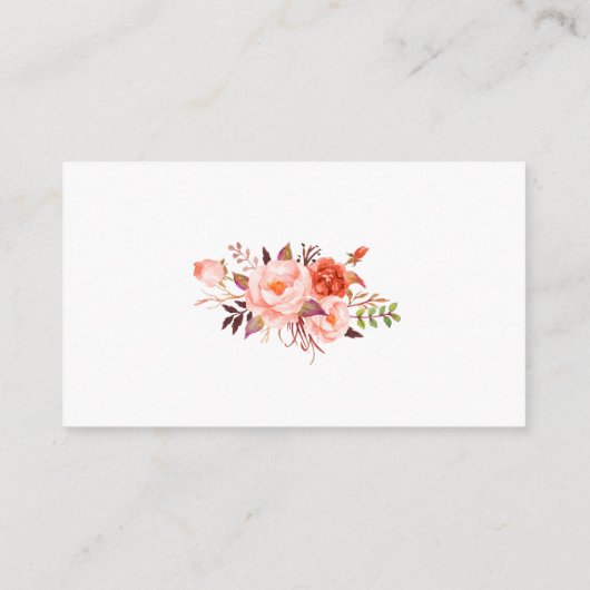 Bruiloft koraal goud register invoegen Kaart (Achterkant)