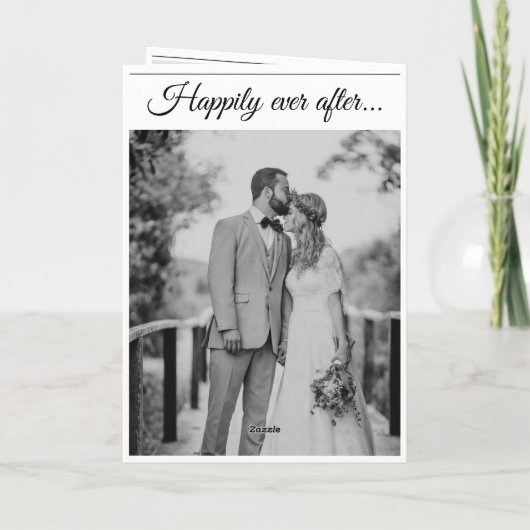 Bruiloft Krant Fun Foto Orde van Service Programma (Achterkant)