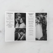 Bruiloft Krant Fun Foto Orde van Service Programma (Binnen)