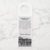 Bruiloft krant leuk zwart wit foto dank u flessenhanger (Achterkant)