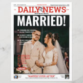 Bruiloft krantenprogramma Sjabloon (Voorkant)