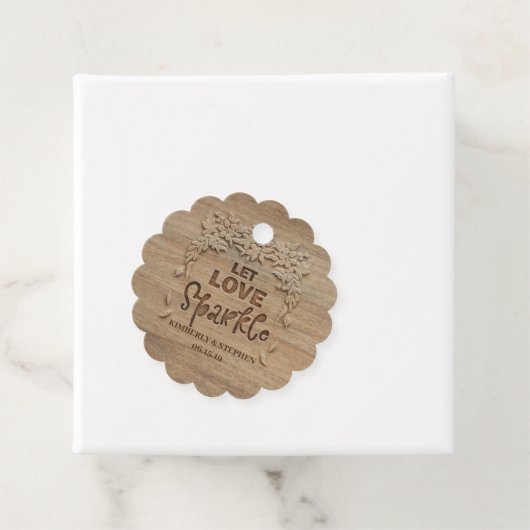 Bruiloft Laat Liefde Sparkle Versturen Bedankjes Labels (In situ)