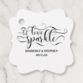 Bruiloft Laat Liefde Sparkle Versturen Bedankjes Labels (Voorkant)