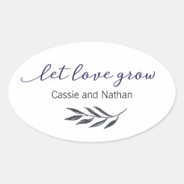 Bruiloft labels Laat liefde groeien gunst Stickers