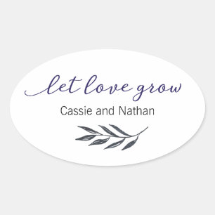 Bruiloft labels Laat liefde groeien gunst Stickers