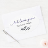Bruiloft labels Laat liefde groeien gunst Stickers (Envelop)