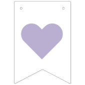 Bruiloft Lavendel 7 Letter Naam Harten Mr. & Mrs Vlaggetjes (Eerste vlag)