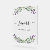 Bruiloft lavendel eucalyptus groen gunst acryl bord (Hoek)