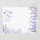 Bruiloft Lavendel stijl RSVP kaart (Achterkant)