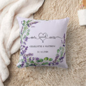 Bruiloft lavendel violette krans meneer mevrouw na kussen (Deken)