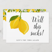 Bruiloft Lemons Wijzig de Datum Modern Kaart (Voorkant / Achterkant)