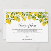 Bruiloft Lemons Wijzig de Datum Uitgesteld Save The Date (Achterkant)