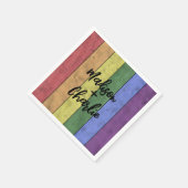 Bruiloft LGBT vlag pride  aangepaste namen Servet (Hoek)