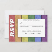 Bruiloft LGBT vlag pride Save the Date RSVP Kaartje (Voorkant)