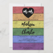 Bruiloft LGBT vlag trots  hart Mr. en Mr. Kaart (Voorkant)
