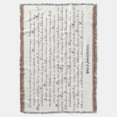 Bruiloft lied lyrische cadeau deken (Voorkant Verticaal)