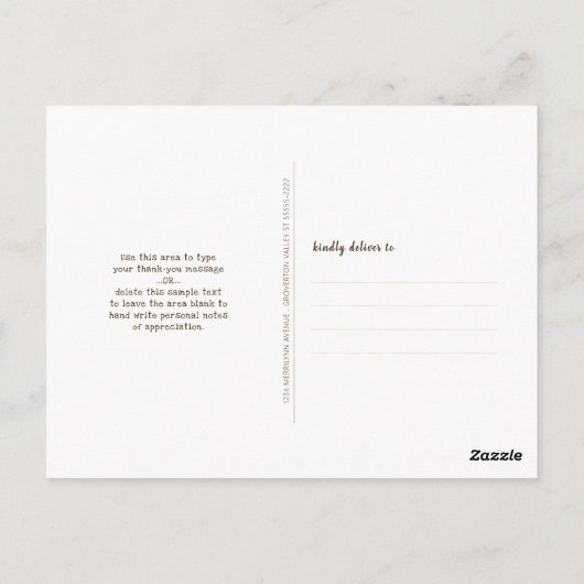 Bruiloft LIEFDE & BEDANKT Rustieke Wood String Lig Briefkaart (Achterkant)