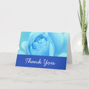 Bruiloft, Liefde, Blauw Roos Bedankkaart