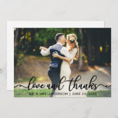 Bruiloft Liefde en Bedankt Foto Dank U B (Voorkant / Achterkant)