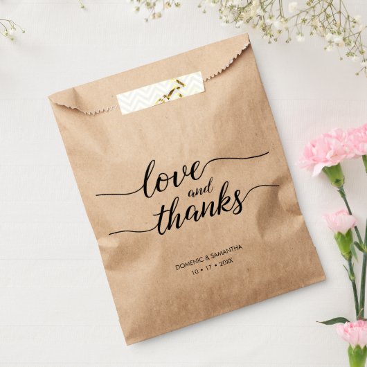 Bruiloft Liefde en bedankt Script Custom traktatie Bedankzakje (Gezegeld)