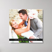 BRUILOFT LIEFDE geheugen elegante zwarte band over Canvas Afdruk (Voorkant)