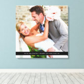 BRUILOFT LIEFDE geheugen elegante zwarte band over Canvas Afdruk (Insitu (Houten vloer))