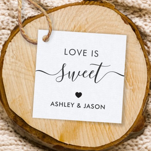 Bruiloft Liefde is Sweet Gift Label, Bruiloft Labe Bedankjes Labels