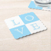 Bruiloft Liefde Papier Onderzetter Set (Gebogen)