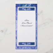 BRUILOFT LIEFDE PAUW MONOGRAM Blauw Wit Programma (Achterkant)