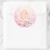 Bruiloft Liefde Roze Rose Stiker Ronde Sticker (Tas)