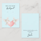 Bruiloft Liefde Vogel Bruidsmeisje Oorbel Display  Visitekaartje (Voorkant / Achterkant)