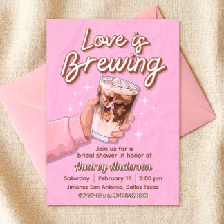 Bruiloft: Love is Brewing Kaart