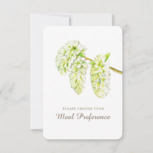 Bruiloft maaltijd keuze groene katjes antwoord kaa