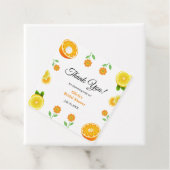 Bruiloft 'Main Squeeze Citrus Summer Lemon' Bedankjes Labels (In situ)