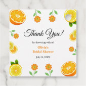 Bruiloft 'Main Squeeze Citrus Summer Lemon' Bedankjes Labels (Achterkant)