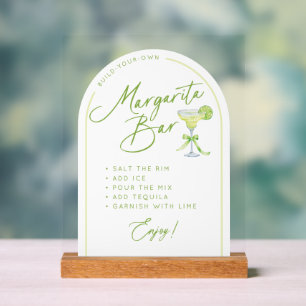 Bruiloft Margaritas Bar Instructies Acryl Bord