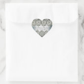 Bruiloft Mars met Kant Hart Sticker (Tas)