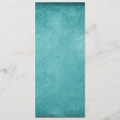 Bruiloft Menu Blauwgroen en gouden Kaarten (Achterkant)