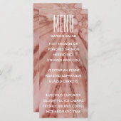 Bruiloft Menu Kaart Mooi In Pinks en Lavendel (Voorkant / Achterkant)