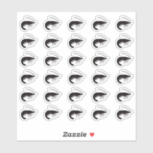 Bruiloft Menu Keuze Plaatskaart Garnalen Sticker