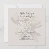 Bruiloft Menu Sjabloon Southern Magnolia Flowers Kaart (Voorkant)