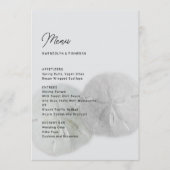 Bruiloft Menu Zand Dollars Neutraal Grijs (Voorkant)