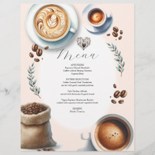 Bruiloft menu's Liefde is Brouwen Budget Flyer