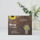 Bruiloft met beperkte middelen Rustieke zonnebloem (Staand voorkant)