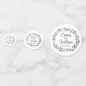 Bruiloft met bloemen confetti (Voorkanten)
